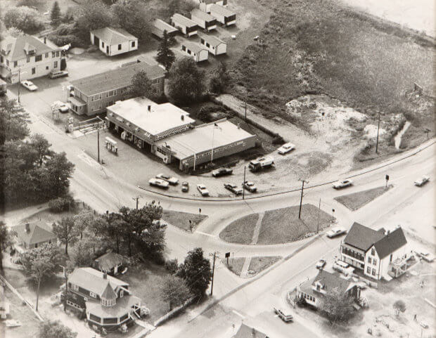 Historic photo of the original Conroy's Oil Service located in Scarborough, Maine