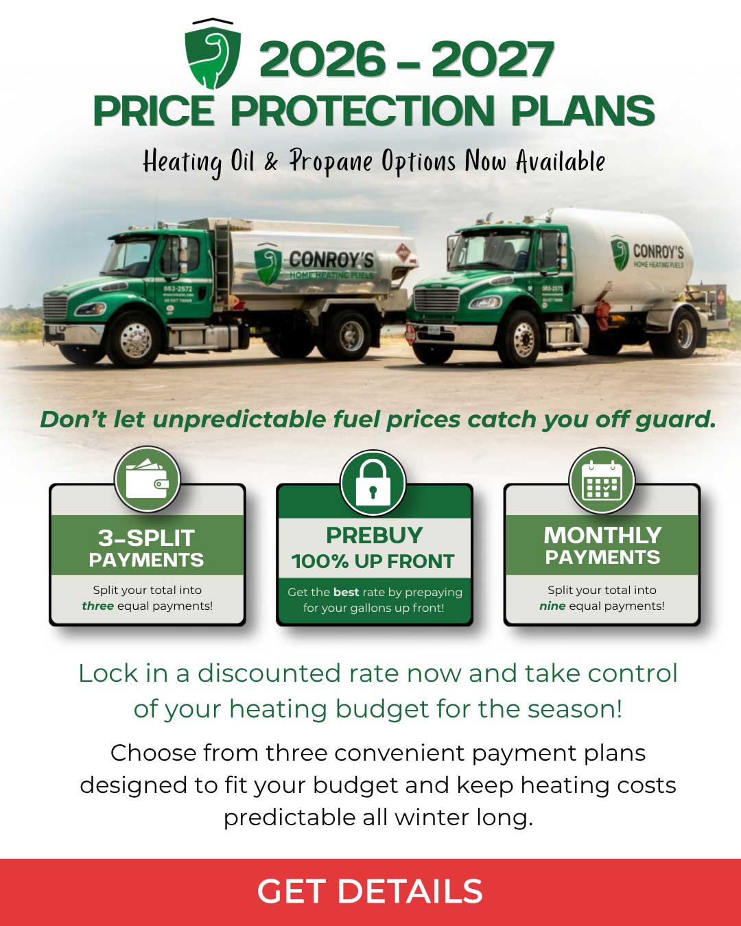 Lock-In / Pre-Buy Options for Conroy's Oil